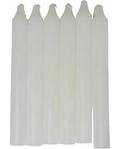 (set of 6) White 6" household candle