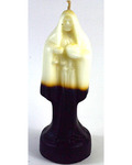 10" White/ Black Holy Death candle