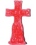 4 1/2" Crucifix Red candle