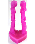 8" Pink Face to Face candle