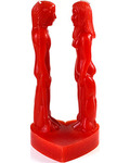 8" Red Face to Face candle