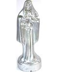 10" Silver Holy Death candle