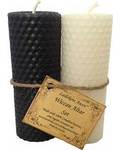 Set of Black and White Pillar Candles