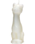 5 1/2" White Cat candle