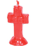 4 1/4" Red Cross candle