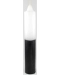 White/Black Pillar Candle 9"