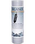 Balance pillar candle with Snowflake Obsidian pendant