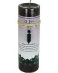 Bliss pillar candle with Black Obsidian pendant