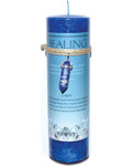 Healing Pillar Candle with Lapis Pendant