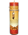 Prosperity Pillar Candle with Tiger Eye Pendant