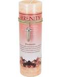 Serenity pillar candle with Blue Sandstone pendant