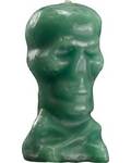 Green Skull Candle 5"