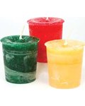 Peace Herbal Votive Candle (dark green)