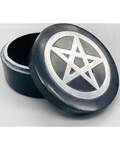 4" Pentagram inlay soapstone black box