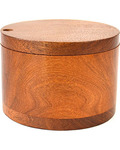 3 3/4" Swivel cover acacia wood box