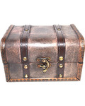 4 1/2" x 6 1/4" x 3 3/4" antique wood box