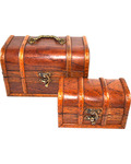 (set of 2) antique wood box