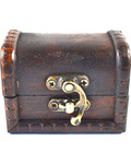 2 1/4" x 3" x 2 1/4" antique wood box