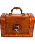 4" x 5 1/2" x 3 3/4" antique wood box