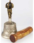 Bronze Tibetan Hand Bell 5"