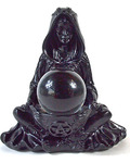 50mm Clear gazing ball with Witch Women