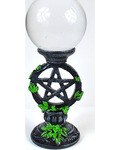 80mm Clear gazing ball with Pentagram Stand
