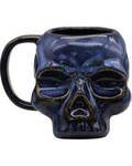 3 3/4" Skull Blue mug