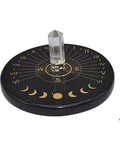 3" Black Agate & Crystal Sun Clock