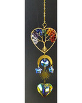 13 1/2" 7 Chakra Heart sun catcher