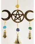 3 Bell Triple Moon Wind Chime