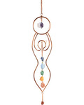 19"x 3" Goddess with Charka Stones wall hanging