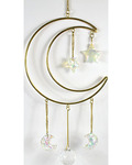 14 1/2"x 6" Crescent Moon with Stones wall hanging