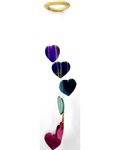 Hearts wind chime