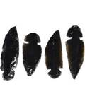 (set of 100) ~2" Arrowhead Black Obsidian