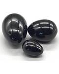 (set of 3) Black Obsidian Yoni eggs