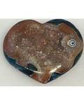 large Heart Puffed Druze Agate