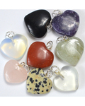 (set of 50) Heart Pendant various stones