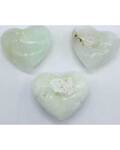 2" Jade, White heart