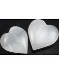 White Selenite Heart