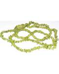 32" Peridot chip necklace