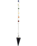 6-sided Shungite chakra pendulum