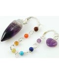 Amethyst 7 Chakra Pendulum