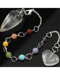 Clear Quartz 7 Chakra Pendulum