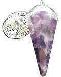 6-sided Amethyst pendulum