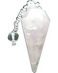 6-sided Rose Quartz pendulum