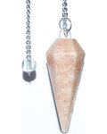 6-sided Peach Moonstone pendulum