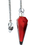 6-sided Red Carnelian pendulum