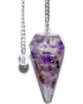 6-sided Amethyst Orgone pendulum