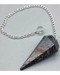6-sided Hematite pendulum