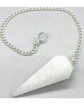 6-sided White Quartz pendulum